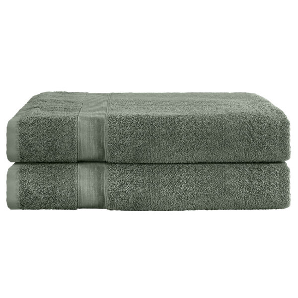 Fanno-2 Pack Bath Sheets Set Extra Large Cotton Towels Quick Drying Highly Absorbent Green