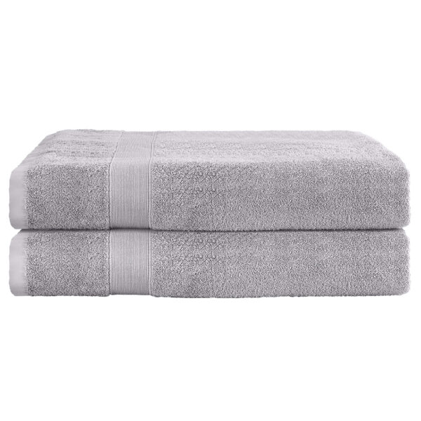 Fanno-2 Pack Bath Sheets Set Extra Large Cotton Towels Quick Dry Absorbent Grey