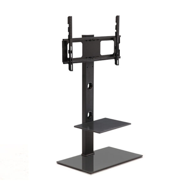 Fanno-Floor TV Stand with Bracket for 32 to 70 Inch TVs Adjustable Height and Storage