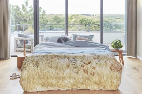 Fanno-Natural Quilt Cover Set 100 Cotton Dunes King Size Beige Soft