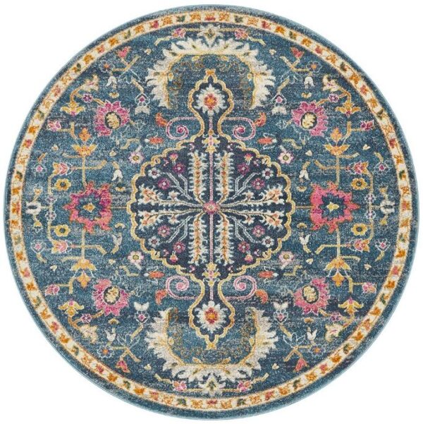 Fanno-Babylon 209 Navy Round by Rug Culture-150X150CM - ROUND