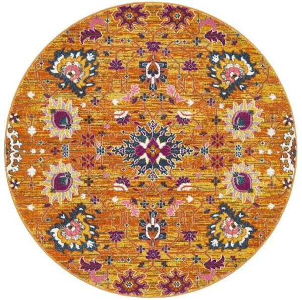 Fanno-Babylon 210 Rust Round by Rug Culture-150X150CM - ROUND