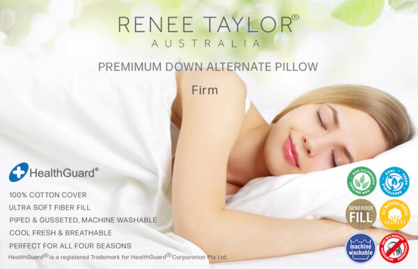 Fanno-Australian Made Down Alternate Standard Pillow by Renee Taylor Firm