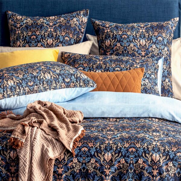 Fanno-300 TC Cotton Reversible Blackthorn Quilt Cover Sets by Renee Taylor Double