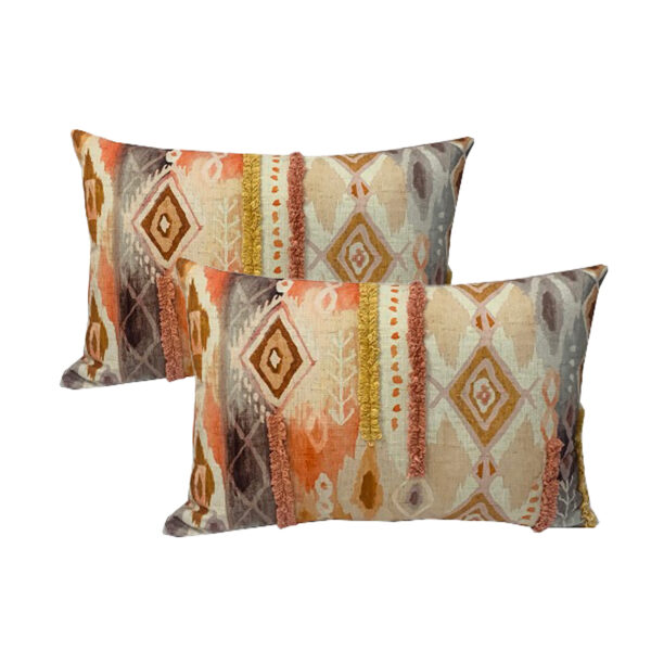 Fanno-Henric Multi Twin Pack Cotton Embroidered Cushion Polyester Filled by Cloud Linen