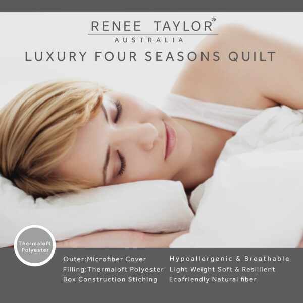 Fanno-400 GSM Luxury All Season Thermaloft Microfiber Quilt by Renee Taylor Queen