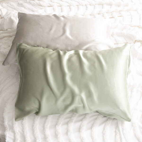 Fanno-100% Mulberry Silk Sage Standard Pillowcase by Renee Taylor