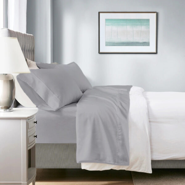 Fanno-King Single Sheet Set Cotton Tencel 700 TC Dove Eco Friendly Soft