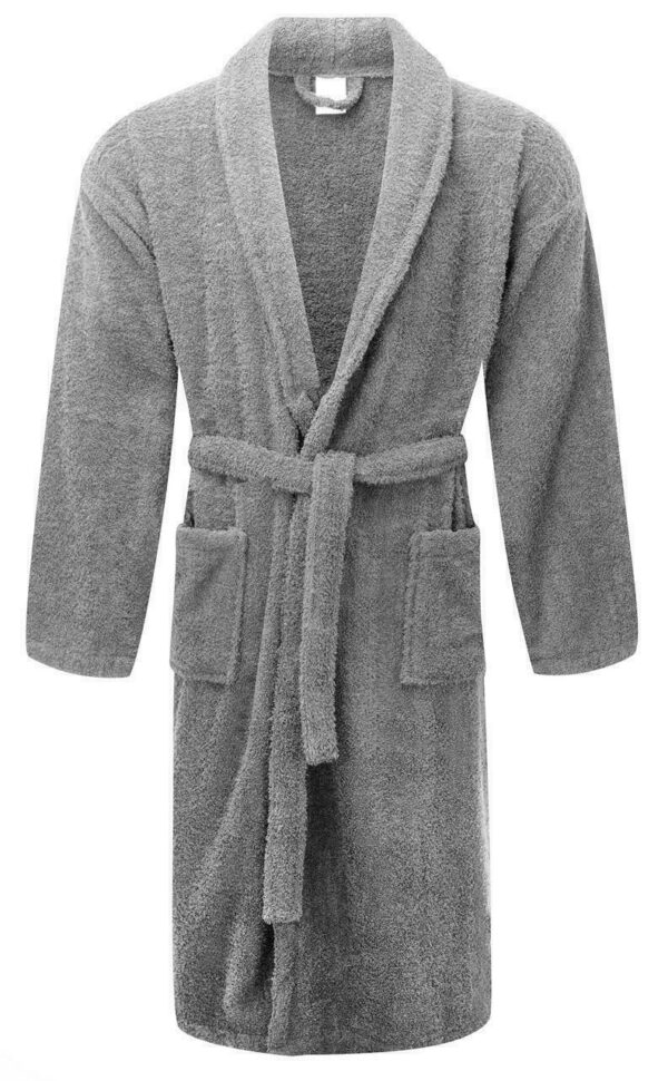 Fanno-Quick Dry Bath Robe Small Medium Cotton Terry Fossil Soft Luxury