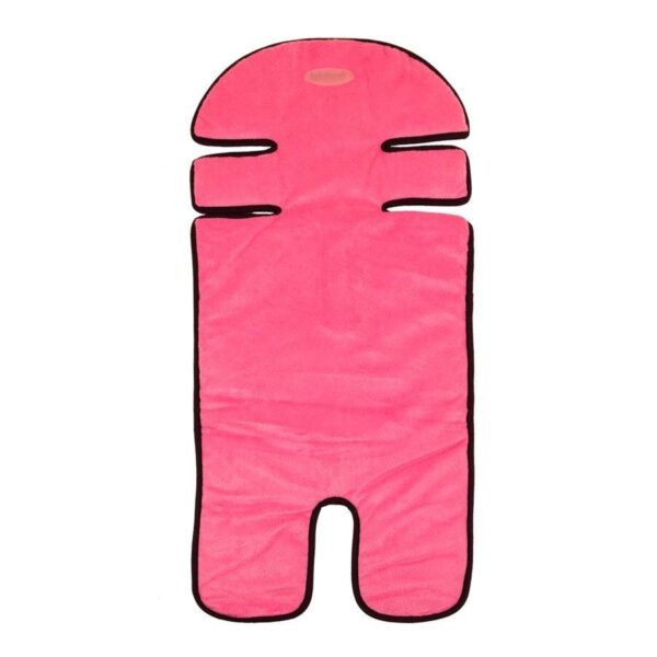 Fanno-Plush Stroller Liner for Baby Strollers Stain Resistant Adjustable Harness Hot Pink