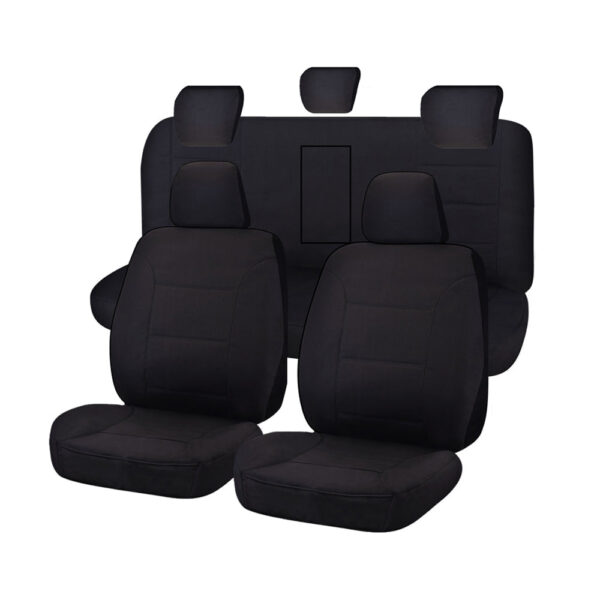 Fanno-Seat Covers for Holden Colorado RG Series Dual Cab 2012 to 2022 Waterproof Black