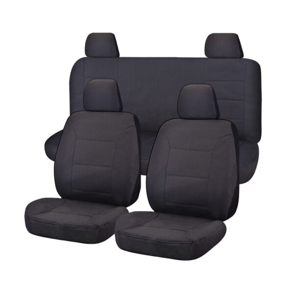 Fanno-Seat Covers for Nissan Navara D23 Series 3 NP300 Dual Cab 2017-2022 Charcoal