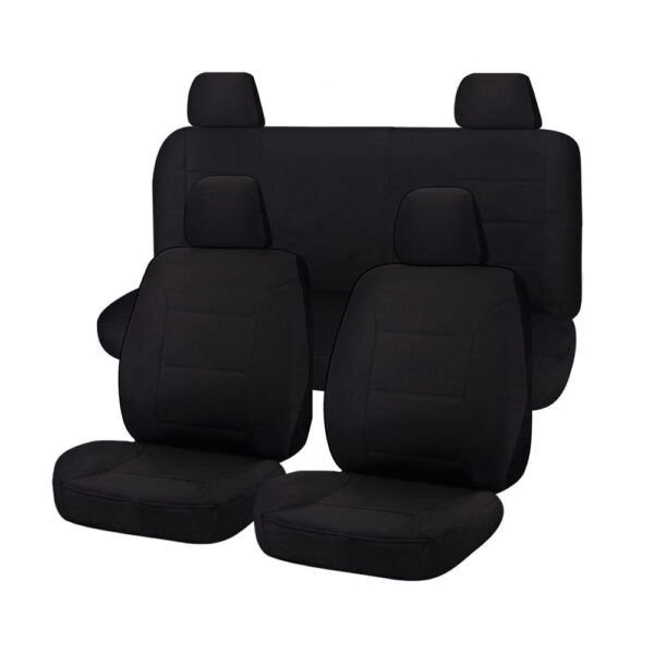 Fanno-Custom Seat Covers for Nissan Navara D40 Dual Cab 2006-2015 Water Resistant Black