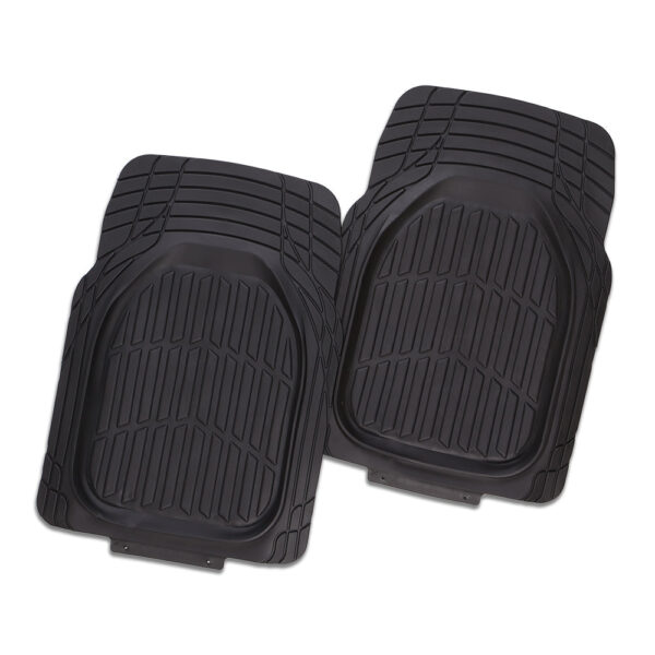 Fanno-Universal Heavy Duty Waterproof Rubber Floor Mats for Cars and 4WDs Front Pair