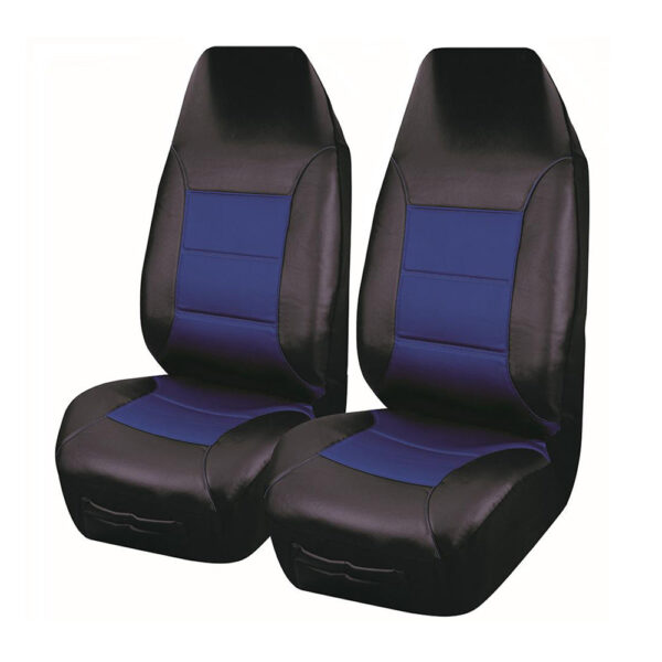 Fanno-Universal Front Seat Covers Compatible with Most Vehicles Black Blue Premium Quality