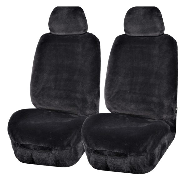 Fanno-Universal Faux Fur Seat Covers Soft Plush Breathable Mesh Airbag Compatible