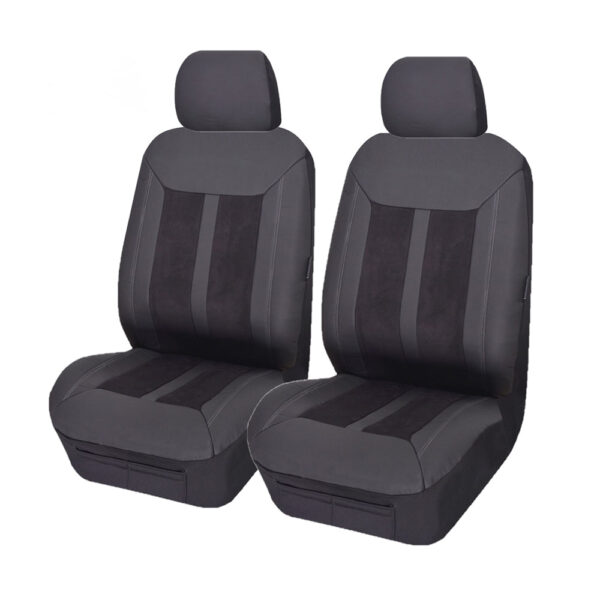 Fanno-Universal Front Seat Covers Compatible with Most Vehicles Heavy Duty PVC Suede