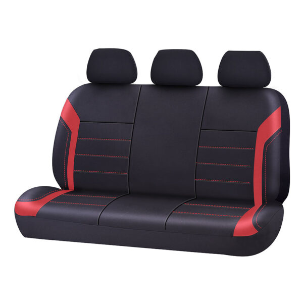 Fanno-Universal Ultra Light Neoprene Rear Seat Covers for Most Vehicles Black Red