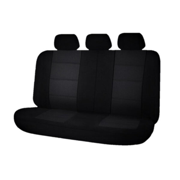 Fanno-Universal Premium Rear Seat Covers for Most Vehicles Black Jacquard Fabric