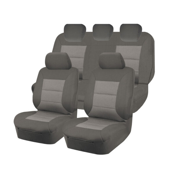 Fanno-Custom Fit Seat Covers for Mazda BT-50 Dual Cab 2011-2015 Grey Jacquard Fabric