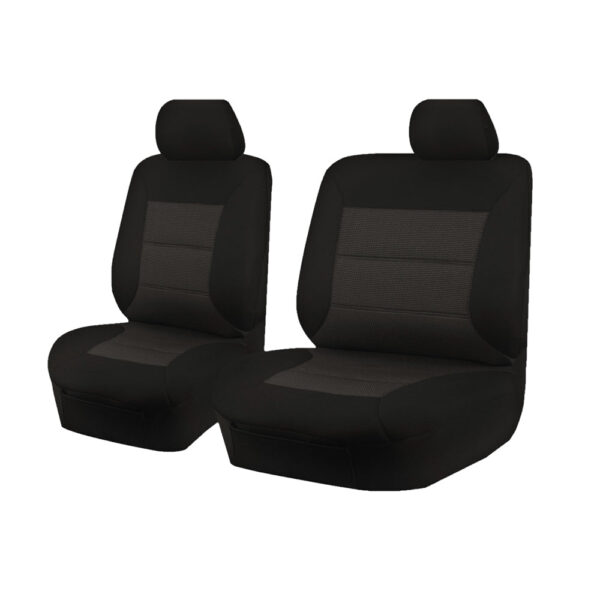 Fanno-Custom Fit Seat Covers for Isuzu D-Max Single Cab 2012-2016 Black Premium Fabric