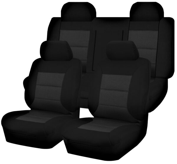 Fanno-Custom Seat Covers for Ford Falcon FG Series 2008-2016 Sedan Black Premium Fabric