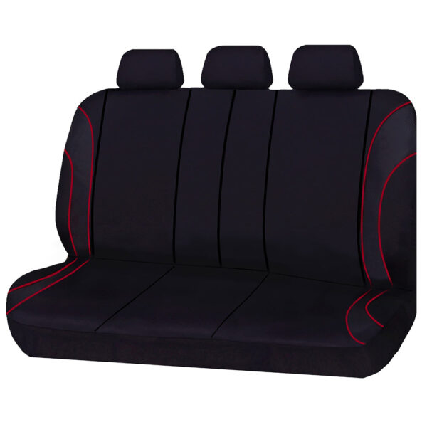 Fanno-Universal Rear Seat Covers Compatible with Most Vehicles Red Piping Durable Design