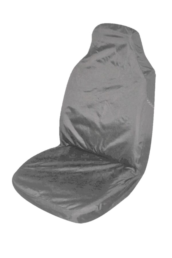 Fanno-Universal Throwover Front Seat Cover Water Resistant Polyester Canvas Grey