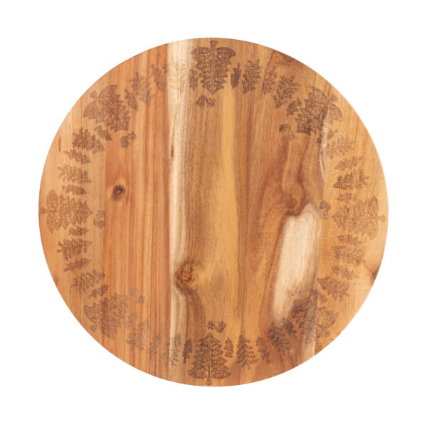 Fanno-Bread and Butter 18 Inch Wooden Lazy Susan Tray - Trees