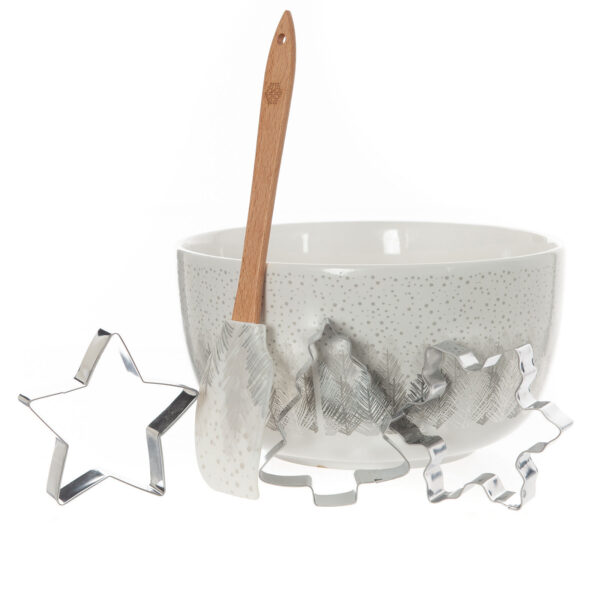 Fanno-Bread and Butter Electroplate Tree Mini Mix Bowl Set - Silver