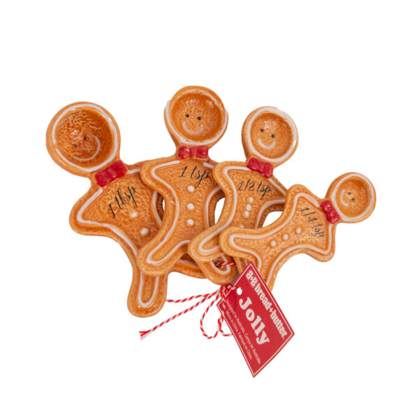 Fanno-Bread and Butter Figurine Gingerbread Man Spoons 4 Pack