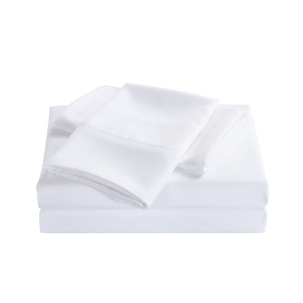 Fanno-Cooling Bamboo Sheet Set 2000 Thread Count Hypoallergenic Soft Bedding Queen White