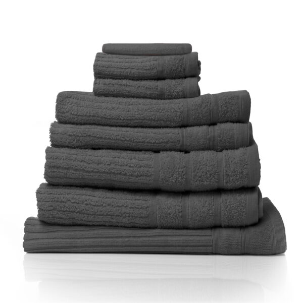 Fanno-Egyptian Cotton 600GSM 8 Piece Luxury Towel Set Soft Absorbent Bath Towels