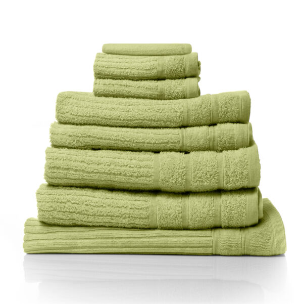 Fanno-Egyptian Cotton 600GSM 8 Piece Towel Set Soft Absorbent Bath Towels Bath Mat Glove