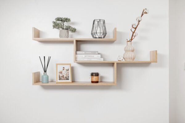 Fanno-Multi Level Shelf Kit Oak Quick Install Decorative Wall Storage Solution