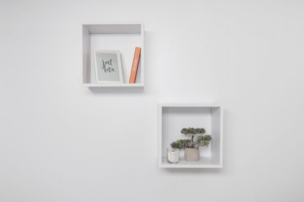 Fanno-Two Piece White Wall Decorative Set with Swiss Krono Boards Easy Install