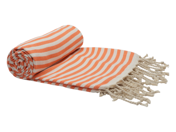 Fanno-Turkish Cotton Beach Towel Quick Drying Compact Soft Coral 100x180cm