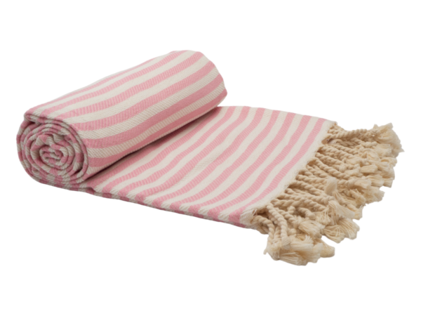 Fanno-Quick Drying Pure Turkish Cotton Beach Towel Compact Soft Blush 100x180cm