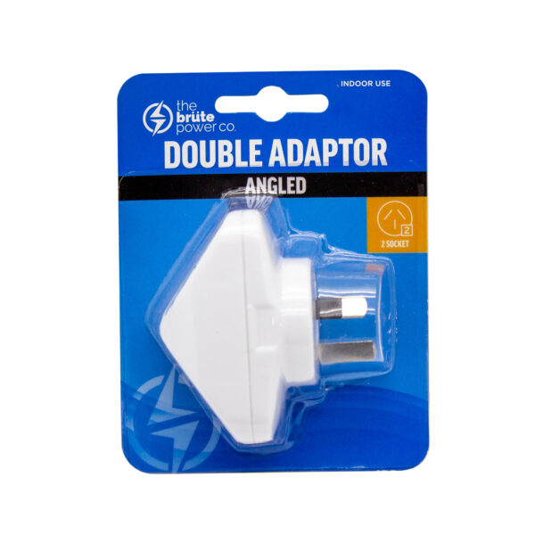 Fanno-Double Adaptor Angled Two Socket Power Splitter with Overload Protection