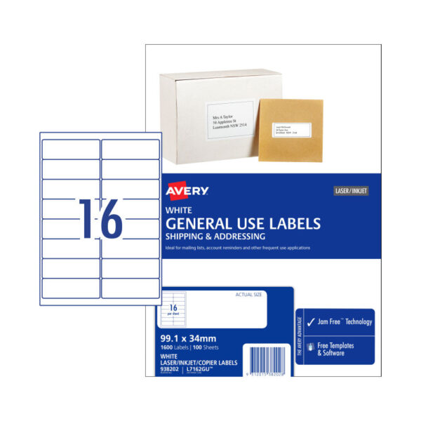 Fanno-Compatible  Gen Label L7162GU 16 Up Labels for Inkjet and Laser Printers