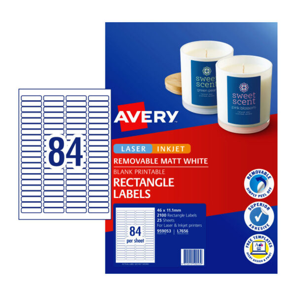 Fanno-Compatible  Labels L7656REV 84Up Pack of 25 for Easy Printing and Use