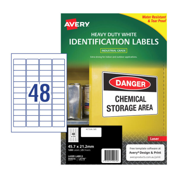 Fanno-Laser Labels Compatible with  L4778 48 Up Pack of 25 for Organizing