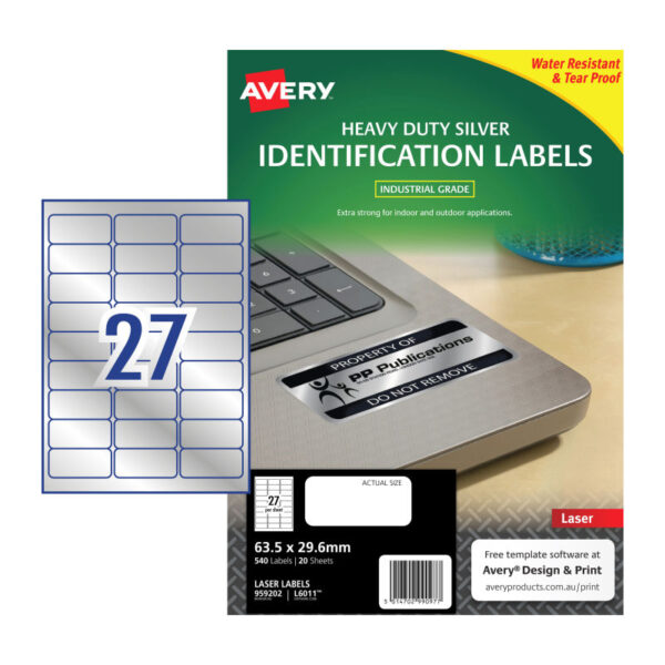 Fanno-Laser Labels 27 Up Pack of 20 for Inkjet and Laser Printers