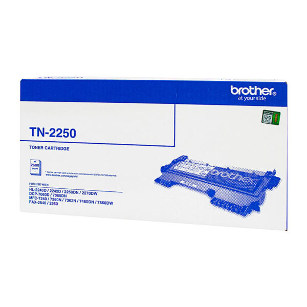 Fanno-TN-2250 High Yield Black Toner Cartridge for DCP MFC HL FAX Printers 2600 Pages