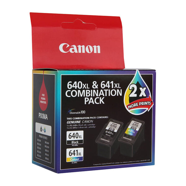 Fanno-PG640 CL641 XL Twin Pack Genuine Inkjet Cartridges for Compatible Printers