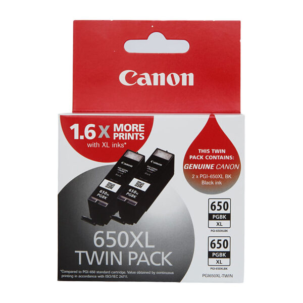 Fanno-PGI650XL Black Ink Twin Pack for Compatible Printers Yielding 1000 A4 Pages