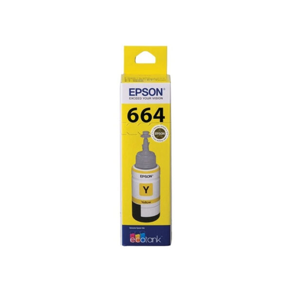 Fanno-T664 Yellow EcoTank Bottle for ET2500 ET2550 ET4500 ET4550 ET2650 ET2610 ET16500