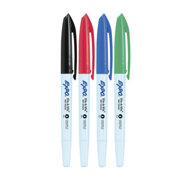 Fanno-Wet Erase Markers for Whiteboards Nonporous Surfaces Pack of 4 Box of 6