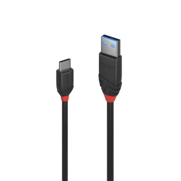 Fanno-USB C to A 3A Cable 0.5m Fast Charging Data Transfer Black Line