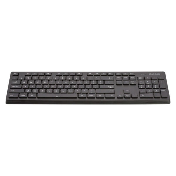 Fanno-Wireless Keyboard Black Easy to Use USB-A Nano Receiver Plug and Play Low Profile